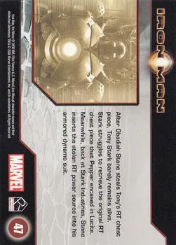 Iron Monger best rookie card - Jeff Bridges - Iron Man - back