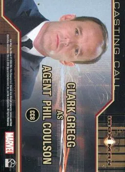 Agent Coulson best rookie card - Clark Gregg - Iron Man - back