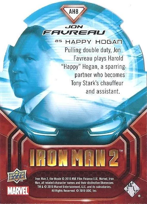 Jon Favreau as Happy Hogan best rookie card - Iron Man 2 - back