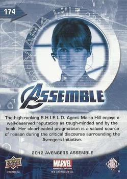 Agent Maria Hill best rookie card - Cobie Smulders - Avengers Assemble - back