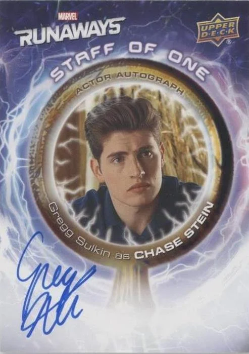 Chase Stein debut card - Gregg Sulkin - Runaways