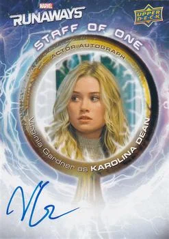 Karolina Dean debut card - Virginia Gardner - Runaways