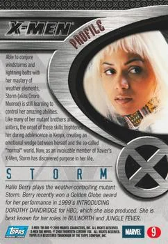 Storm best rookie card - Halle Berry - X-Men - back