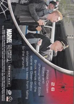 Topher Grace as Eddie Brock best rookie card - Spider-Man 3 - back