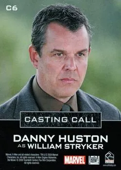 William Stryker best rookie card - Danny Huston - X-Men Origins Wolverine - back